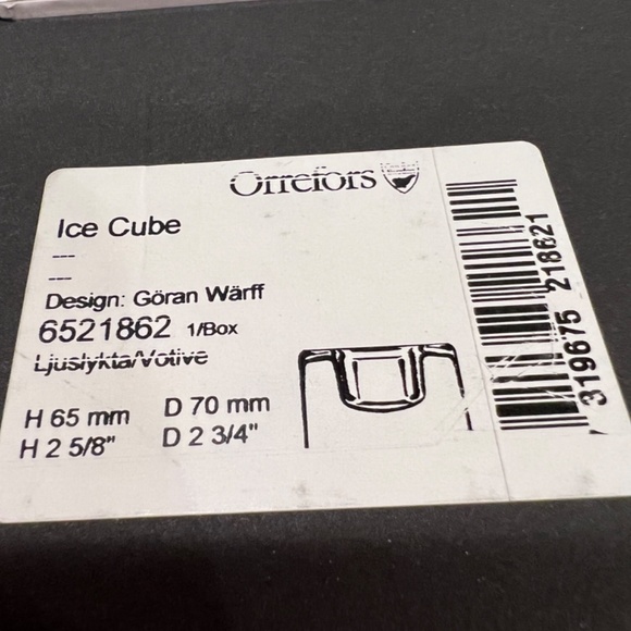 Orrefors crystal Ice Cube votive A - Picture 4 of 8